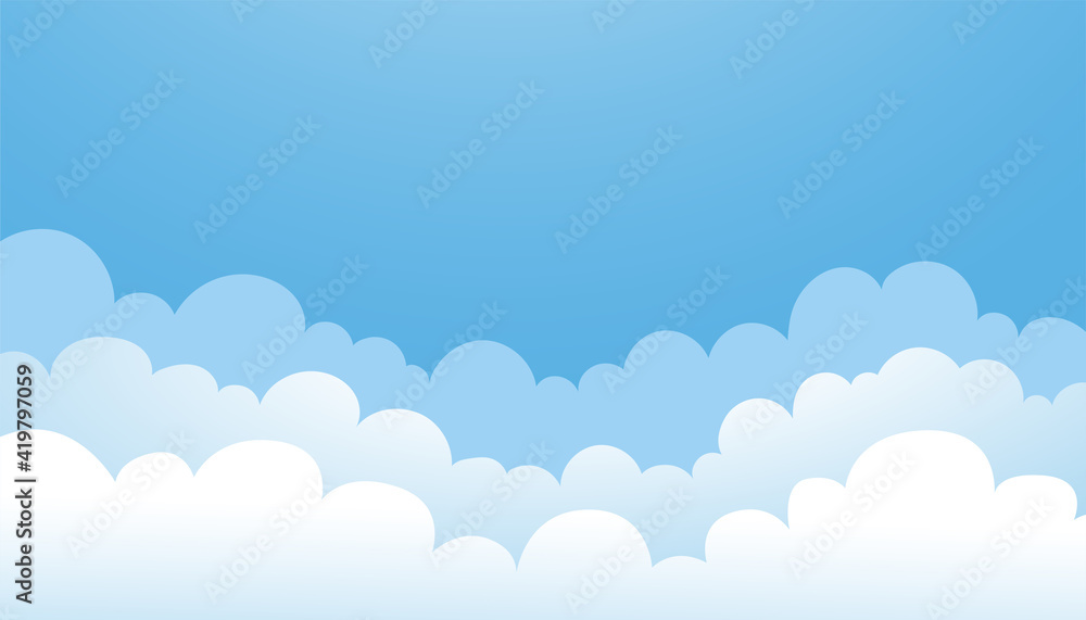 Clear sky background cloudy. Beautiful bright blue sky design. Vector illustration. Clear sky background cloudy. Beautiful bright blue sky design. Vector illustration.
