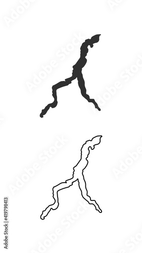 silhouette of Lake Como. vector illustration