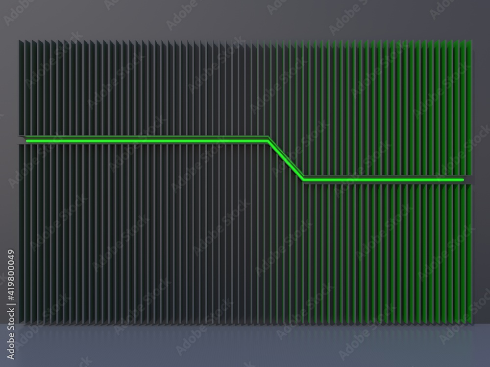 Fototapeta premium Background dark with green line