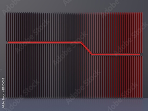 Background dark with red line