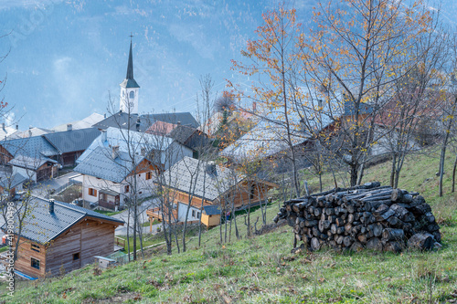 Village de Granier dans les Alpes Française.