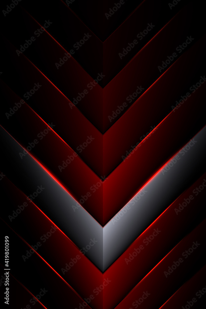 Obraz premium Abstract black and red geometric background