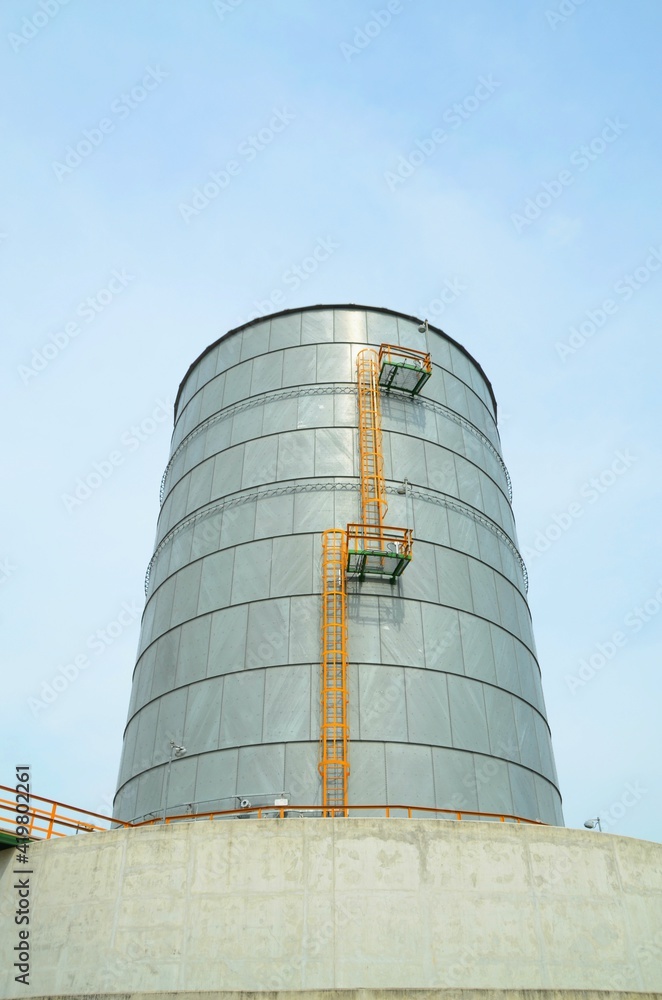 Large industrial tanks or spherical tanks for petrochemical plant, oil and gas fuel or water in refinery or power plant for industrial plant. Large industrial tanks or spherical tanks for petrochemical plant, oil and gas fuel or water in refinery or power plant for industrial plant.