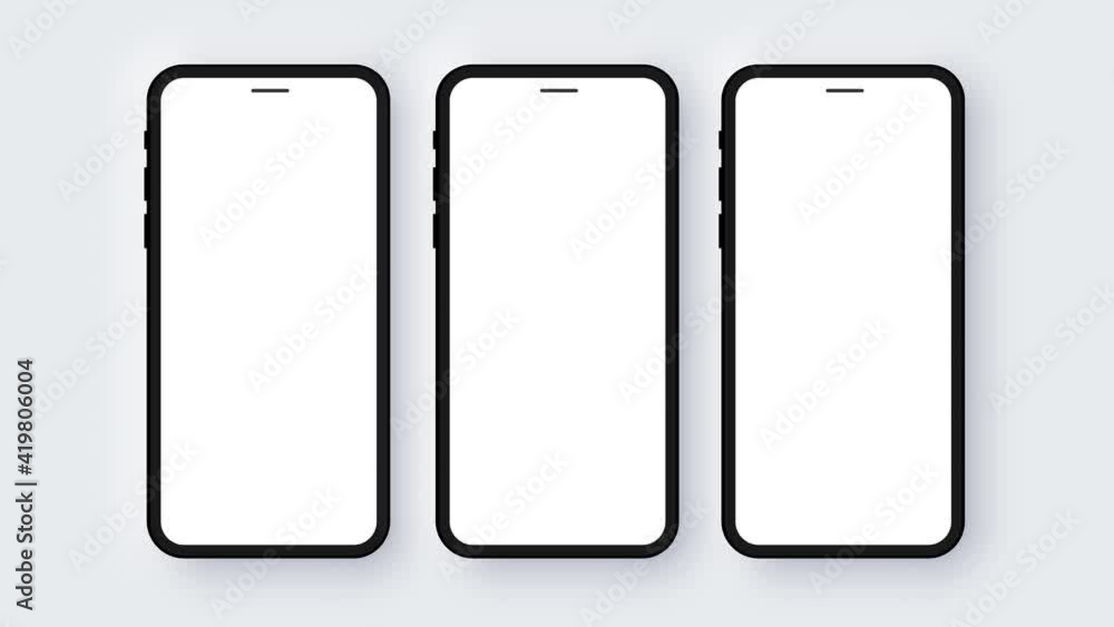 Mobile Phone Screen Presentation Animation Black Mobile Phone Screen Presentation Animation Black
