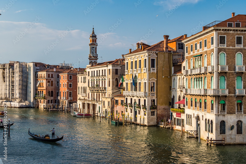 Obraz premium Venice Grand canal with gondolas, Italy in summer