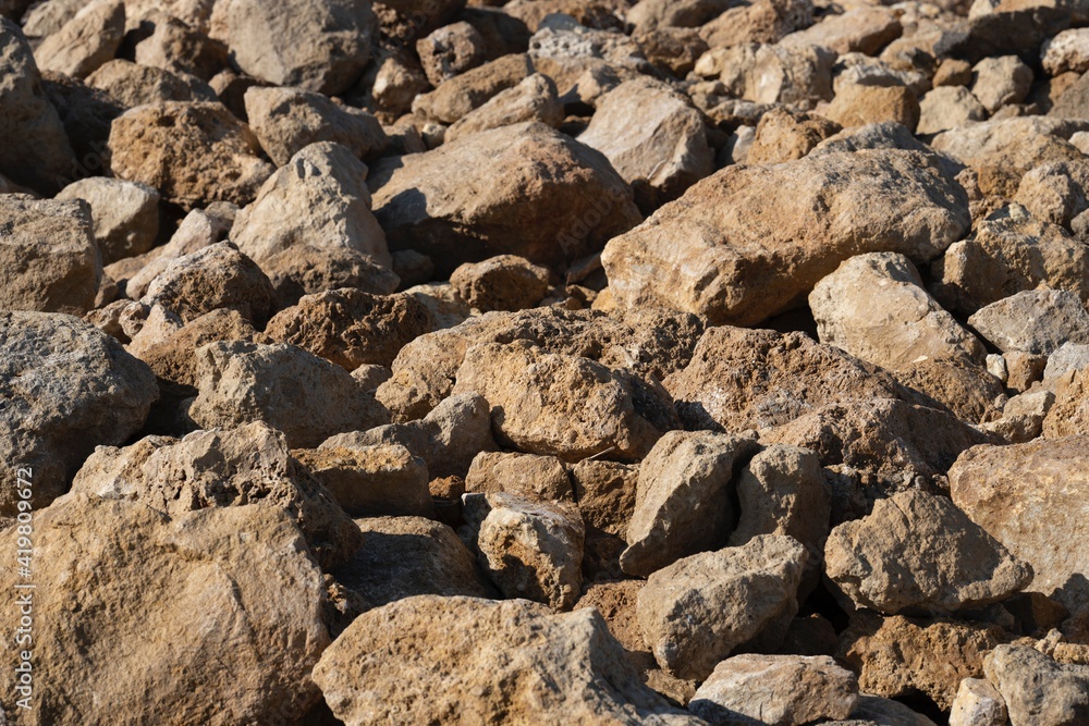 huge amount of rocks beside each others