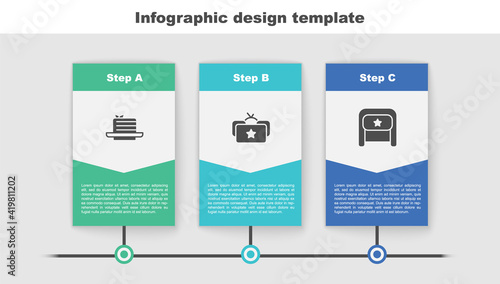 Set Medovik, Ushanka and . Business infographic template. Vector.