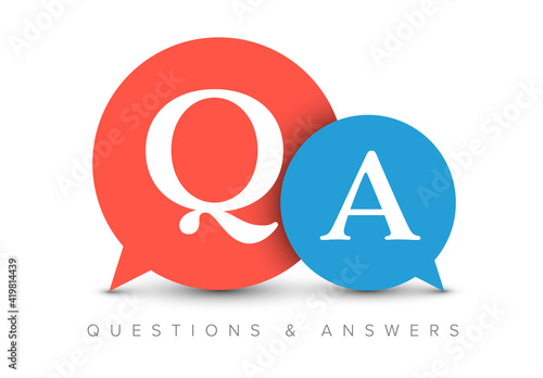 Question and Answers concept illustration template