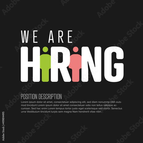 We are hiring minimalistic flyer template
