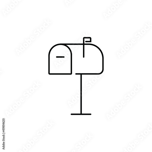 Outline mail box icon.