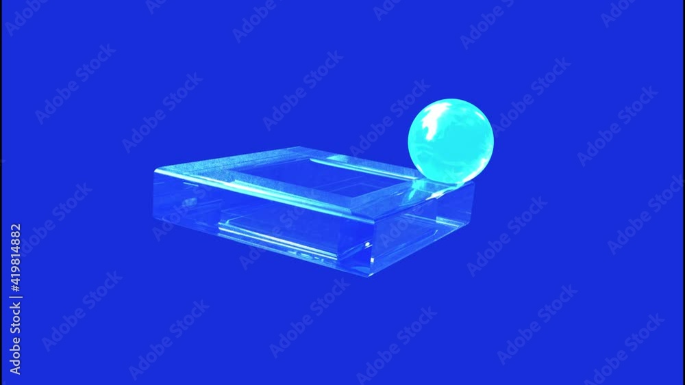 Moving Frame Looped Animated looped abstract 3d objects in blue and cyan colors from ...