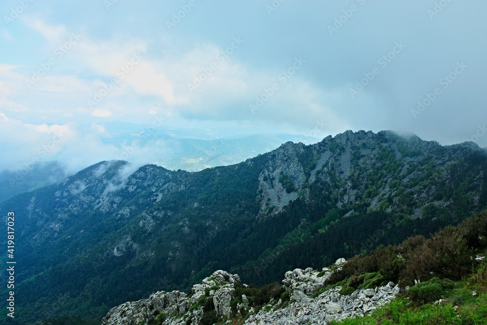 Italy-outlook from the top of Monte Capanne on the island of Elba