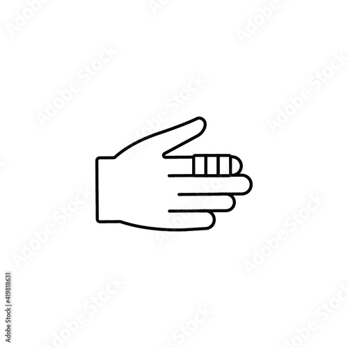 bandaged finger icon © sekinekhanim