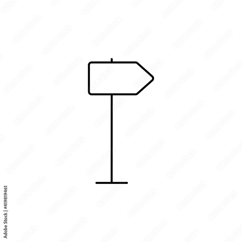 Signpost - Line Icon