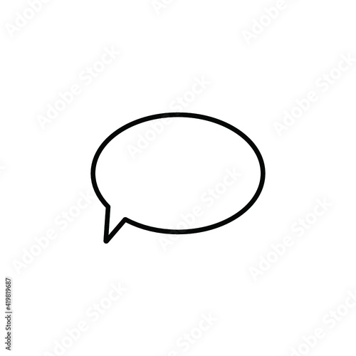 bubble speech icon trendy flat design