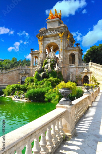 Photography Cascade fountain in Ciutadella park, Barcelona, Spain