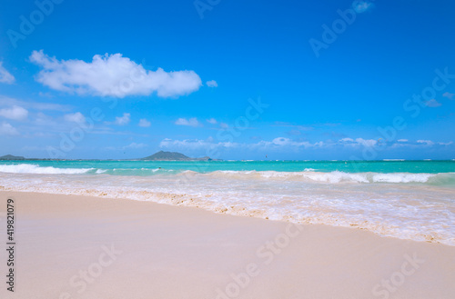 Lanikai beach, Kailua, Oahu, Hawaii   Sea Nature Ocean Landscape Travel © youli