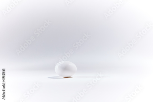 white egg on white