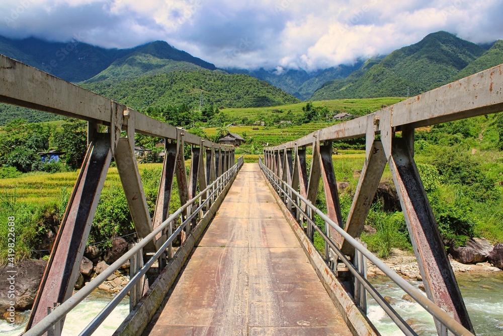 Vanishing Point of a footbridge in Vietnam Vanishing Point of a footbridge in Vietnam