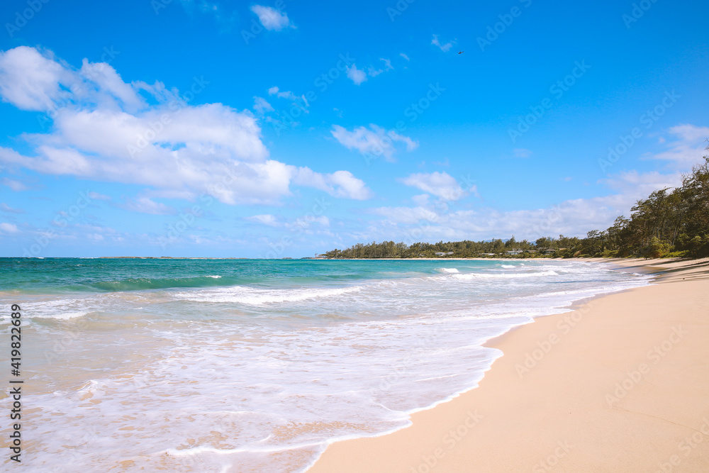 Malaekahana Beach, North shore, Oahu island, Hawaii Malaekahana Beach, North shore, Oahu island, Hawaii