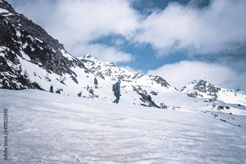 snow covered mountains