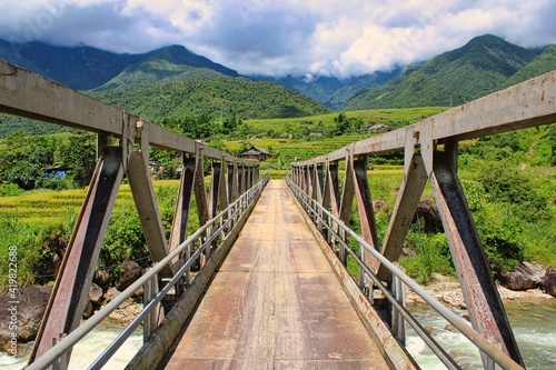 Vanishing Point of a footbridge in Vietnam