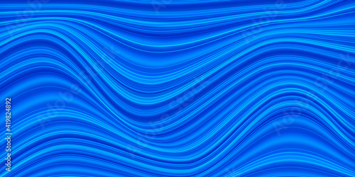 Dark blue paper waves abstract banner design. Elegant wavy vector background 