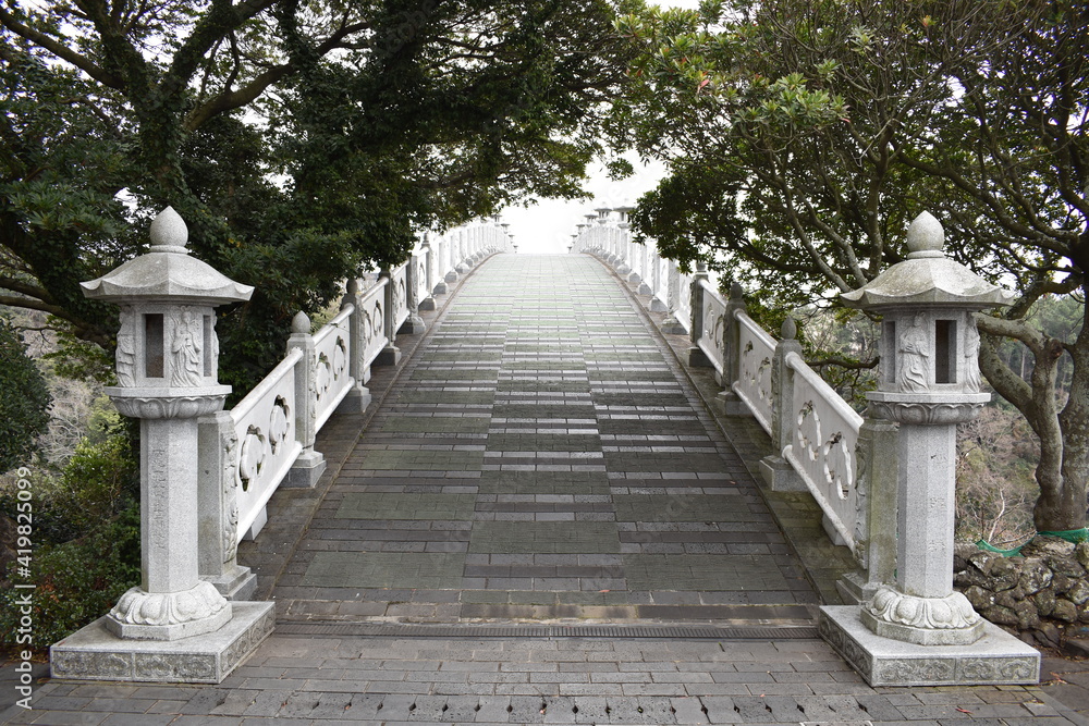 Asian Korean White Traditional Bridge