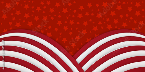White and red background with stars for 4 July