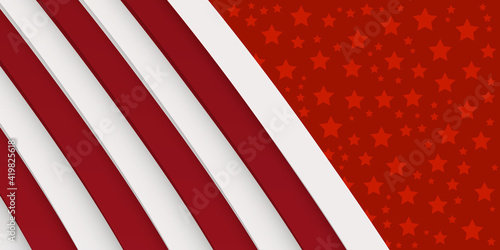 Wallpaper Mural White and red background with stars for 4 July Torontodigital.ca