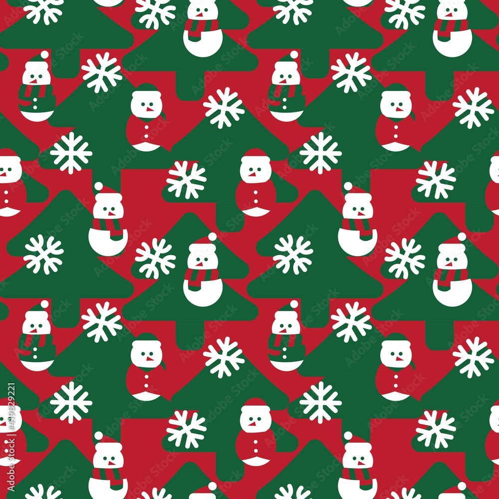 Christmas Snowman seamless pattern design Christmas Snowman seamless pattern design
