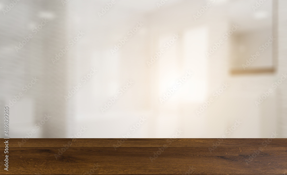 Background with empty table. Flooring. Scandinavian bathroom, classic vintage interior design. 3D rend Background with empty table. Flooring. Scandinavian bathroom, classic vintage interior design. 3D rend