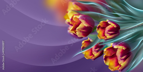 Spring floral violet backgr...