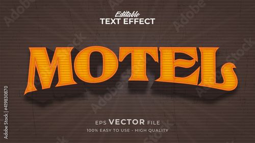 Editable text style effect - Luxury Retro Motel text style theme