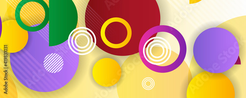 Colorful circles abstract background