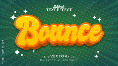 Editable text style effect - comic retro text style theme