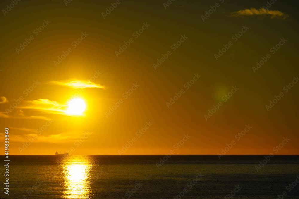 Sunrise over sea. Morning seascape. Sunrise over sea. Morning seascape.