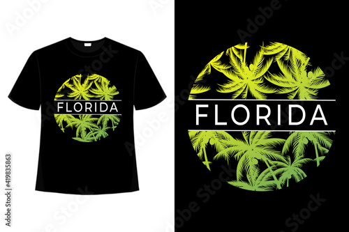 T-shirt palm florida beach summer sky