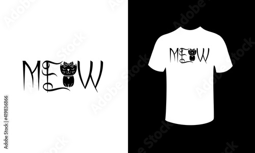 meow t-shit design.