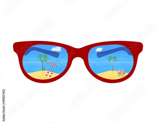 glasses with beach views