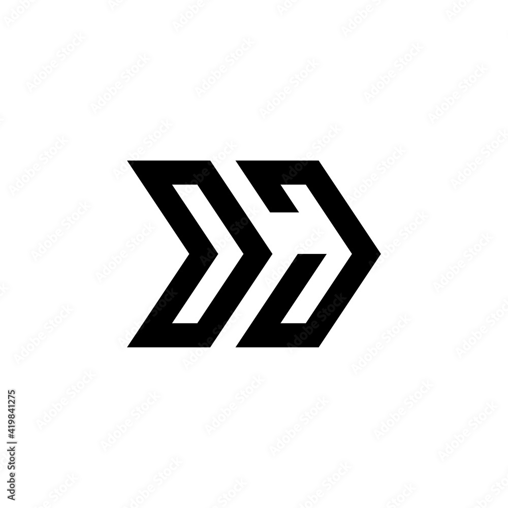 Vector Logo Letters DJ Arrows Vector Logo Letters DJ Arrows