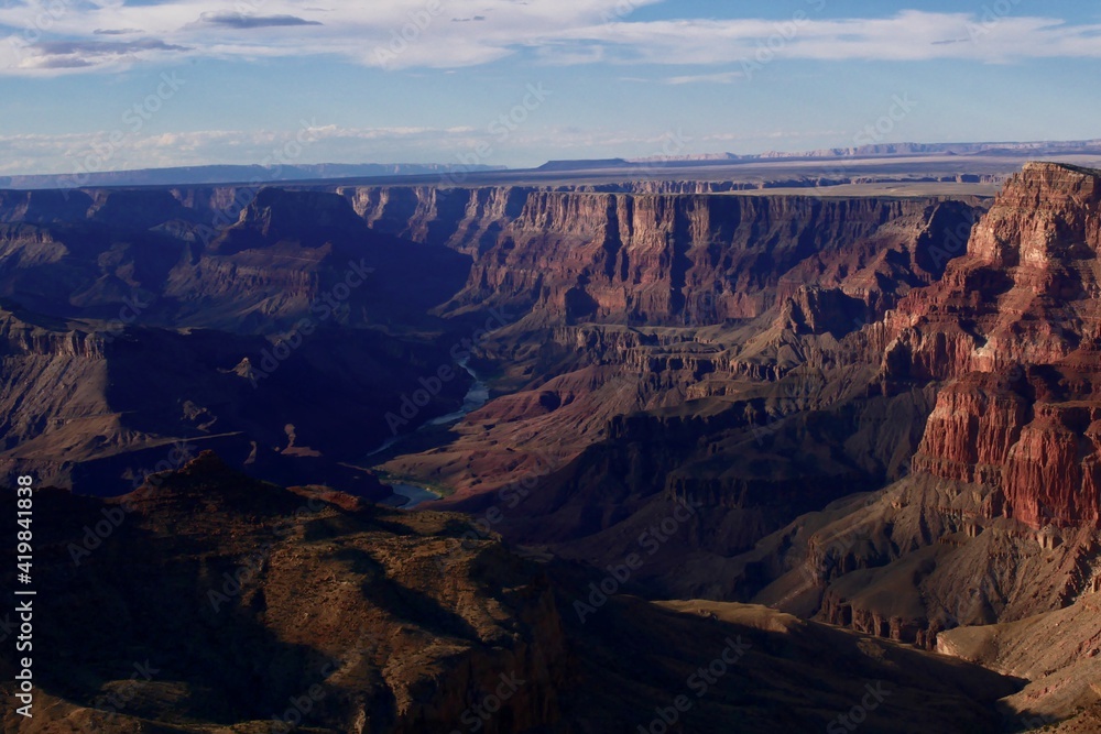 View of Colorado from south rim Grand Canyon National Park, Arizona, USA