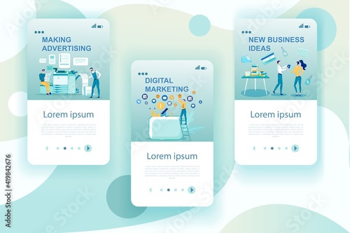 Advertising Business Mobile Web Pages Template