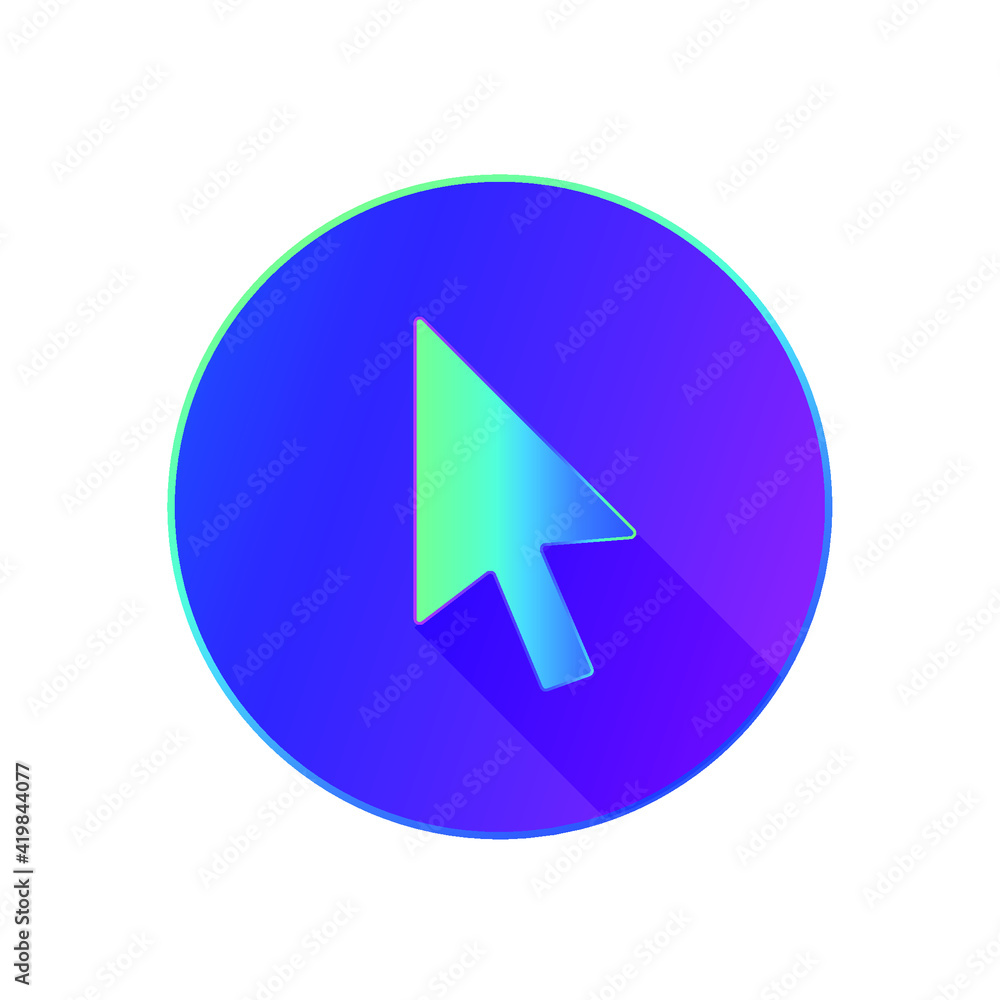 Design cursor icon. Arrow flat image. Simple illustration of cursor element icon for any design. Template for a website. Vector illustration Design cursor icon. Arrow flat image. Simple illustration of cursor element icon for any design. Template for a website. Vector illustration