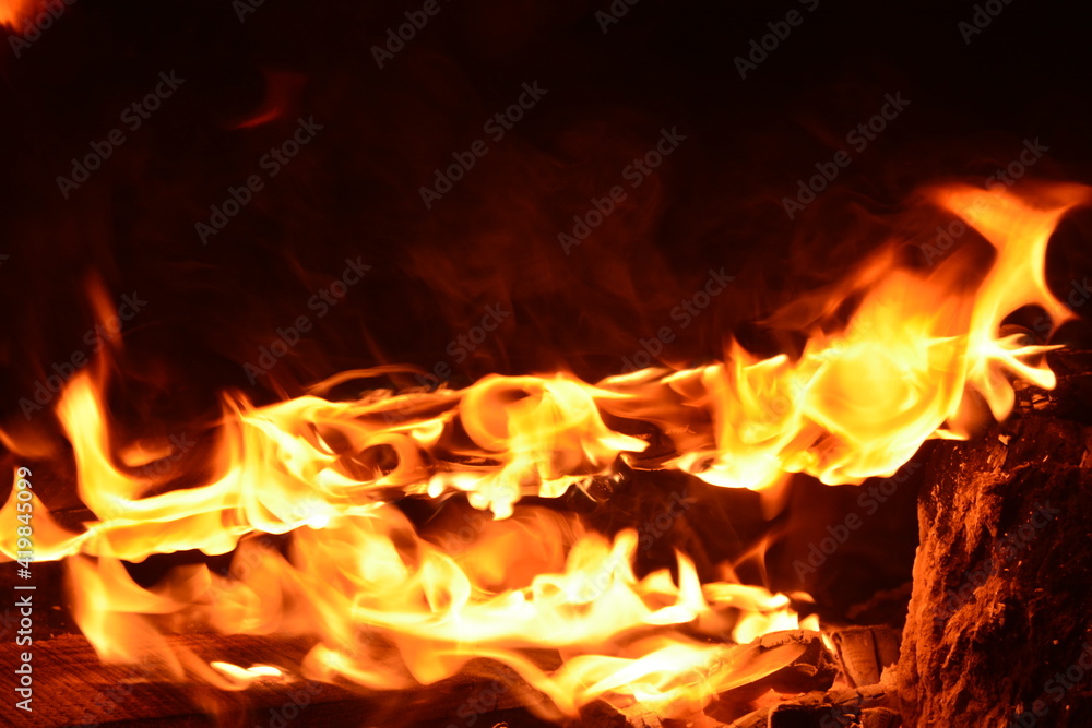 fire in the fireplace fire in the fireplace