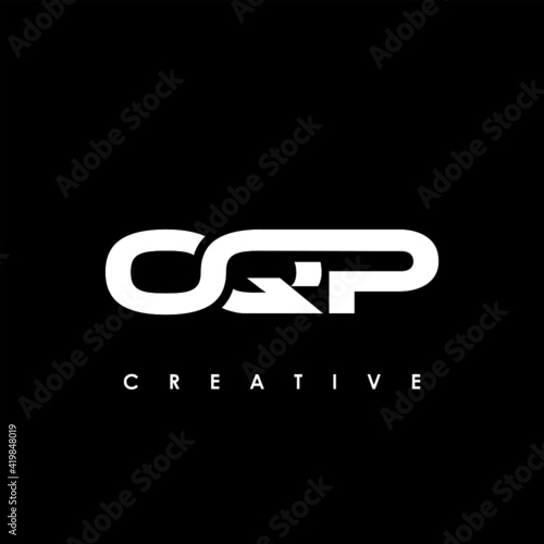 OQP Letter Initial Logo Design Template Vector Illustration