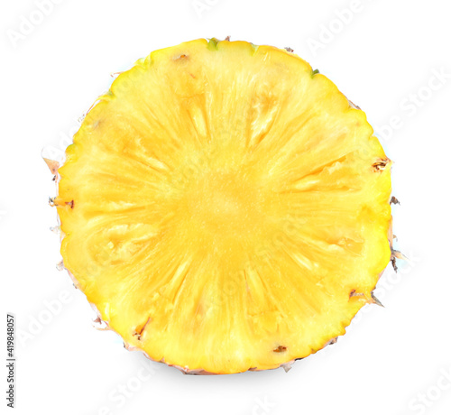 pineapple slice on white background