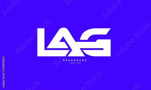 Alphabet letters Initials Monogram logo LAG, LA, AG