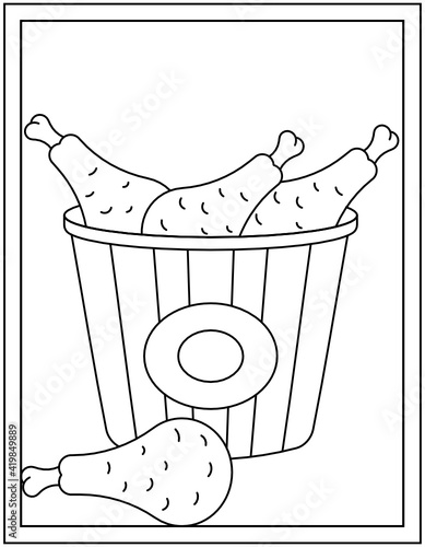 
Drumsticks coloring page designed in hand drawn vector 

