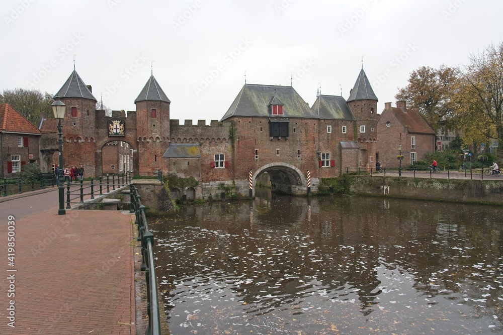 Amersfoort, Netherlands - 15 November 2019 :  Koppelpoort medieval gate in Amersfoort